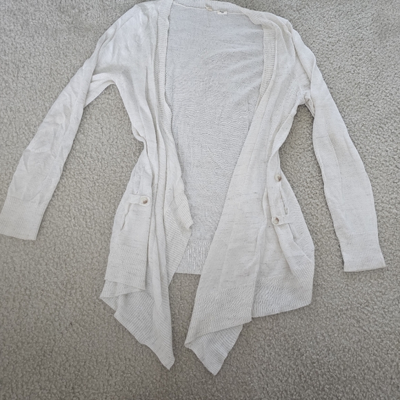 Moth Sweaters - Moth Cream Women's Open Cardigan